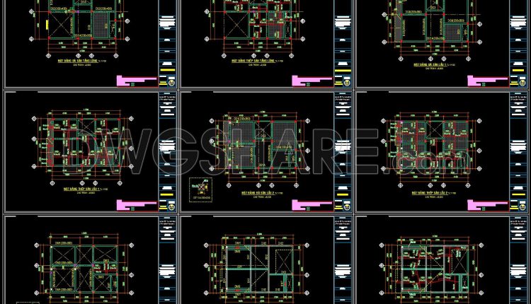 422. Download of Structural CAD Drawings for 8m x 11.3m Reinforced Concrete Townhouse (2)