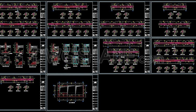 423. Download of Structural CAD Drawings for 8m x 13.7m Reinforced Concrete Townhouse (2)