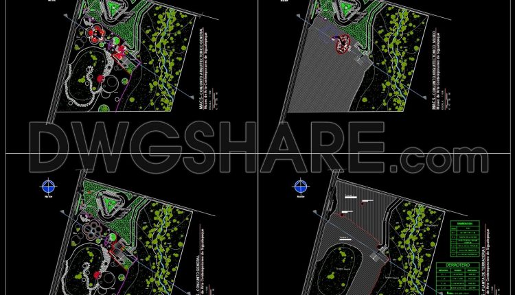 43. Contemporary Art Museum Landscape Master Plan and Site Development CAD Drawings (1)