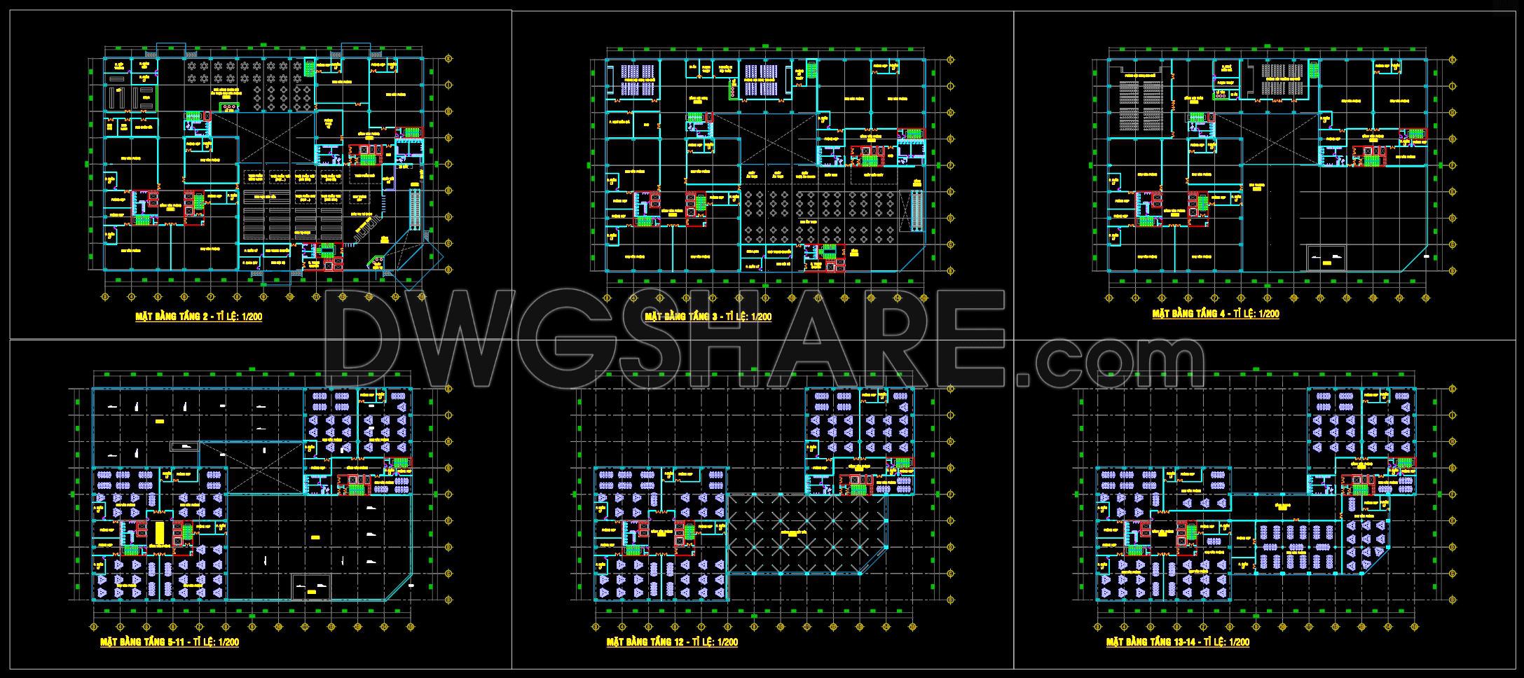 43. Free Download CAD Drawings of Office Building Project Next to Shopping Mall (3)
