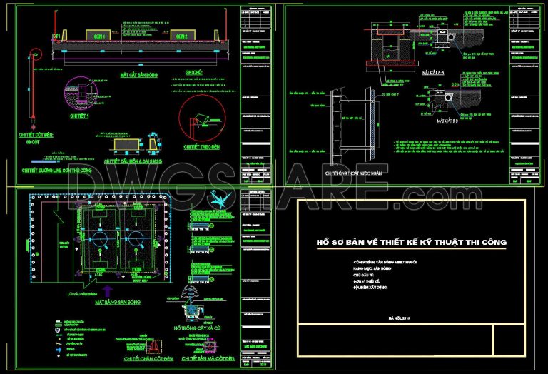 43. Mini Football Field Layout CAD Drawings with Dimensions and ...