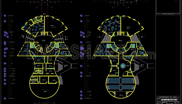 44. Convention and Events Center CAD Drawings – Complete Architectural Floor Plans DWG (1)