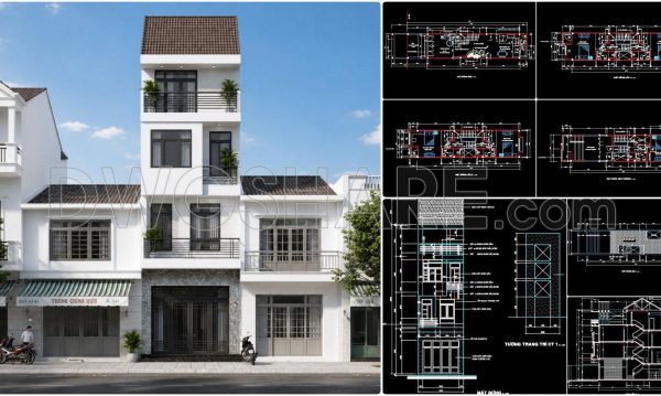446.-architectural-cad-drawings-for-a-4m-x-15m-modern-4-storey-house-1