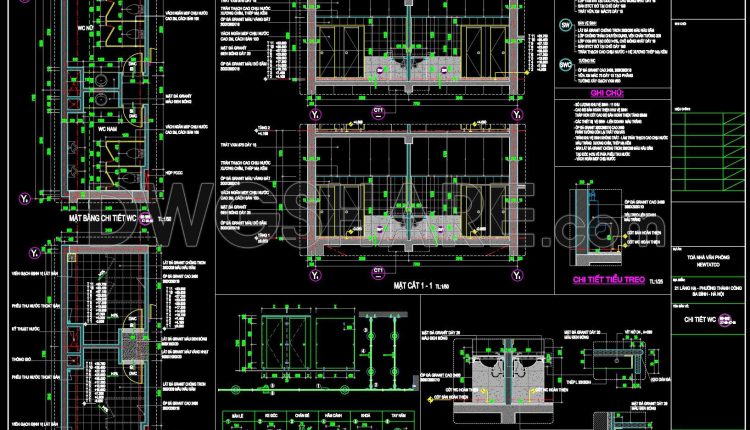 446. Free Public Restroom CAD Drawings Download DWG Files (1)