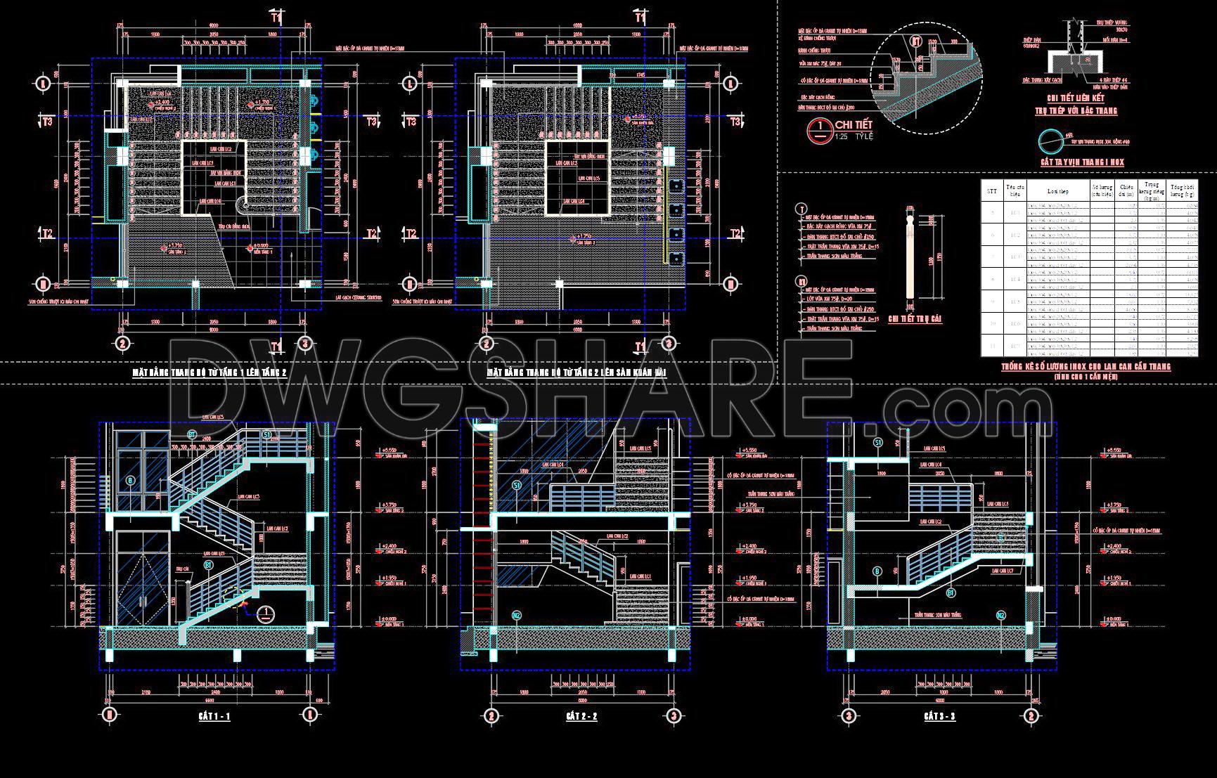 455. Download free detailed CAD drawings of iron stair railings (1)