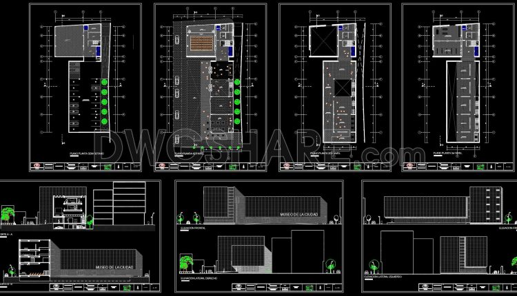 46. City Museum Design Project – Complete Architectural DWG Drawings (1)