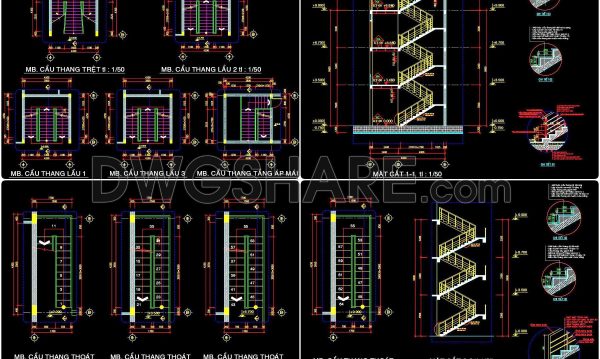 3 months ago
                

                
             287468. Professional Emergency Staircase CAD Blueprint – Building Safety Stair Design