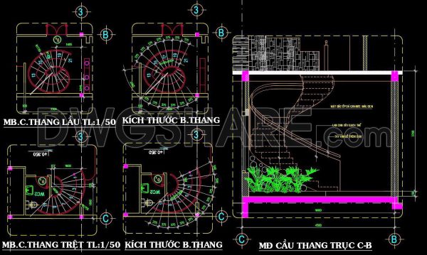 3 months ago
                

                
             262477. Spiral Staircase CAD Details – Floor Plans, Dimensions and Section Drawings
