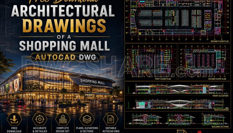 51. Free Download Architectural Drawings of a Shopping Mall AutoCAD DWG (3)