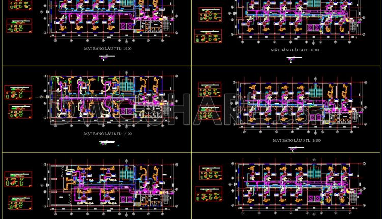 516. Complete Building Plumbing & MEP CAD Plans by Floor – High-Quality DWG Files (2)