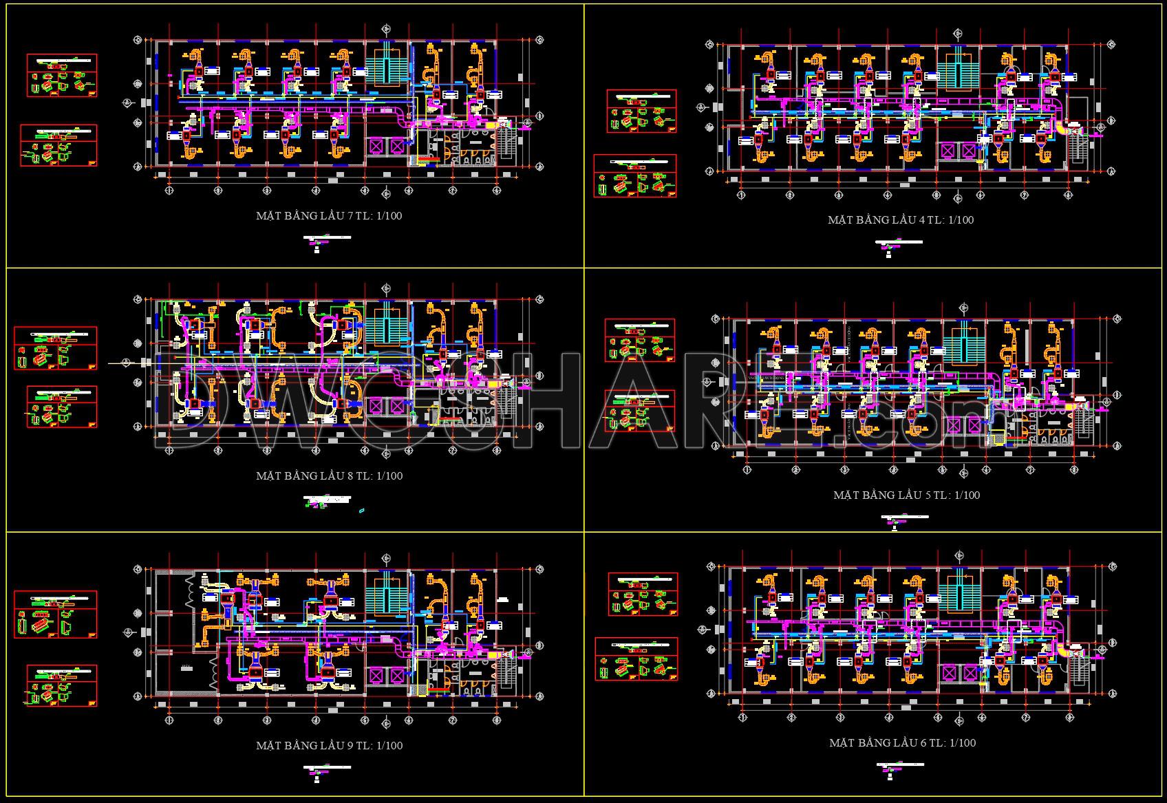 516. Complete Building Plumbing & MEP CAD Plans by Floor – High-Quality DWG Files (2)