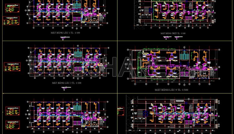 516. Complete Building Plumbing & MEP CAD Plans by Floor – High-Quality DWG Files (1)