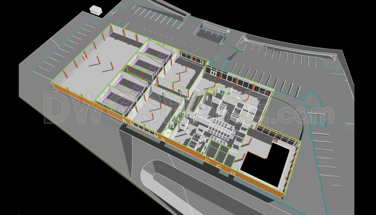 56. Download free AutoCAD DWG drawings of a gym (2)
