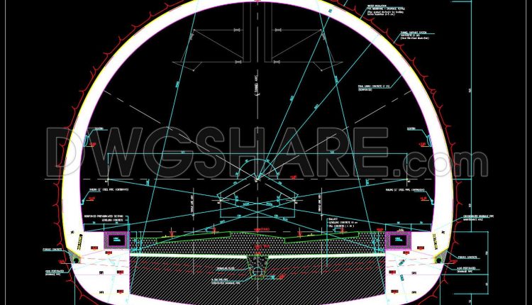 708.-free-railway-tunnel-cross-section-details-autocad-dwg-file