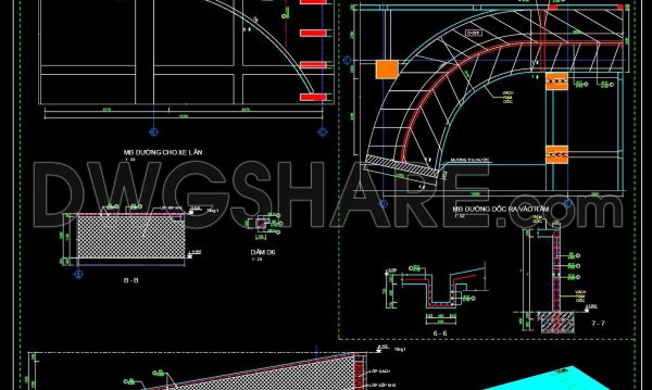 711. Ramp Elevation and Layout Plan CAD Drawing DWG Download