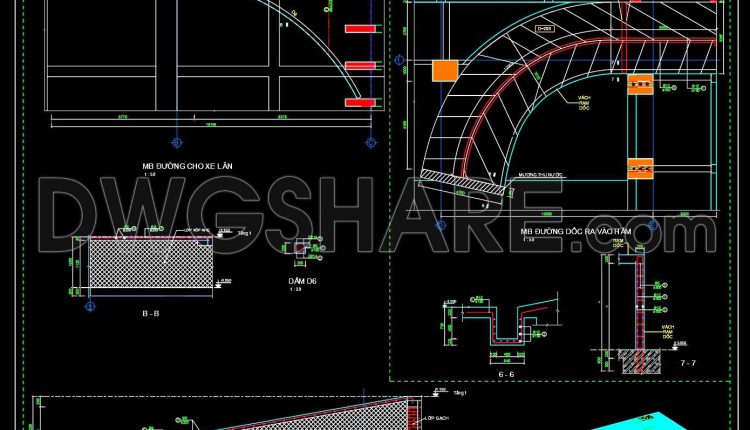 711. Ramp Elevation and Layout Plan CAD Drawing DWG Download (1)