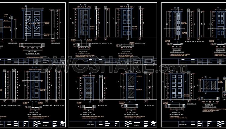 841. Full Set of Door & Window CAD Details – Plans, Sections & Dimensions (DWG) (2)