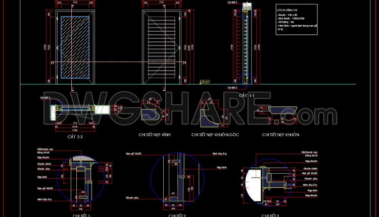 851.-architectural-cad-detail-glass-partition-with-timber-louvers-system