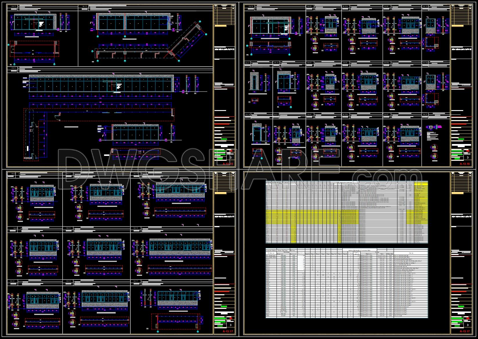 853. Complete Aluminum Glass Facade System CAD Detail in AutoCAD (1)