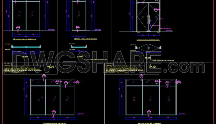 855. Sliding Window and Glass Door AutoCAD Detail Drawings (1)