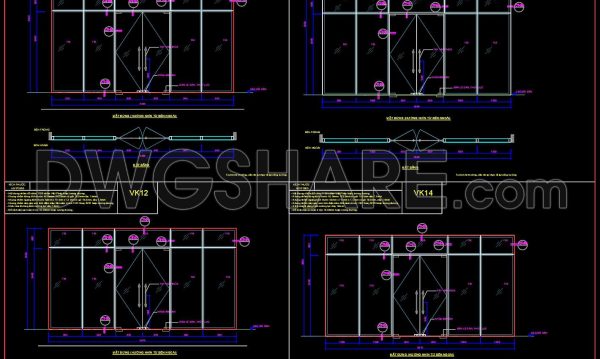 856. Modern Aluminum Frame Window and Door CAD Details