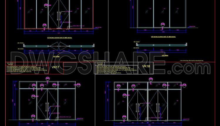 857. Residential Aluminum Door and Window Technical CAD Drawings (1)