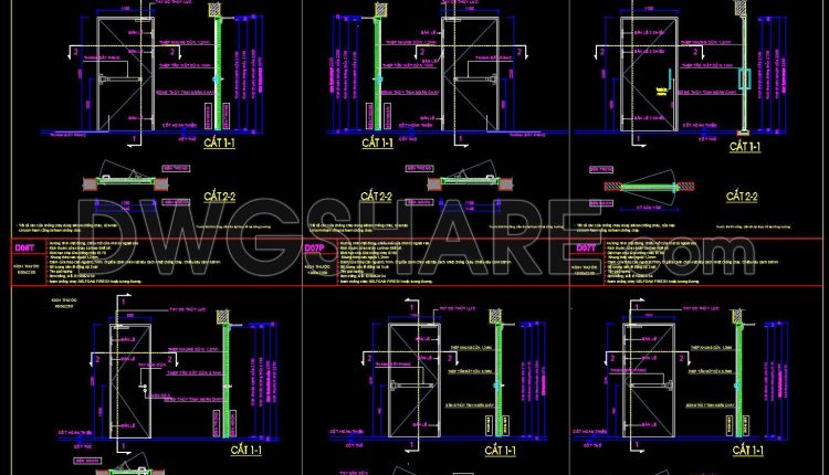 860. Steel Fire Door CAD Design for Commercial Buildings (1)