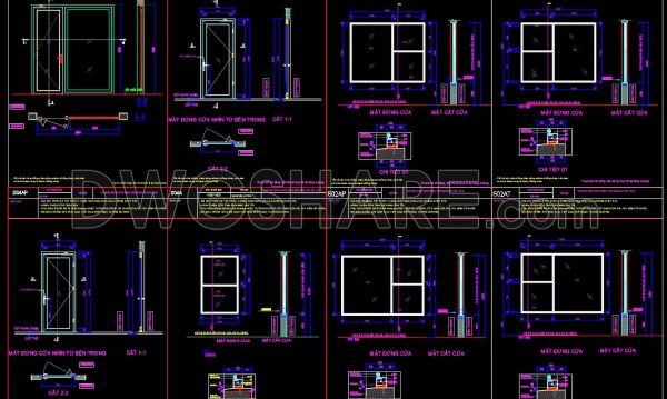 862. Complete Aluminum Window and Door Technical Drawing Package
