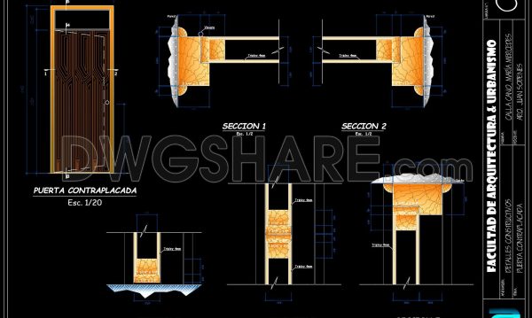 3 months ago
                

                
             196875. Plywood Wooden Door Construction Details CAD Drawing DWG