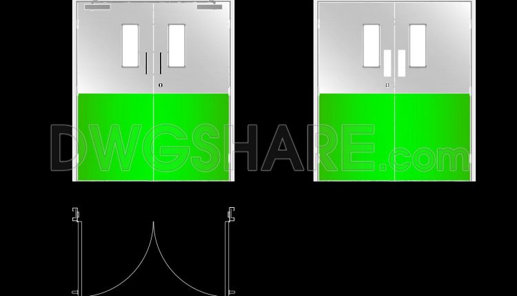 880.-hygienic-double-door-elevation-and-section-cad-detail