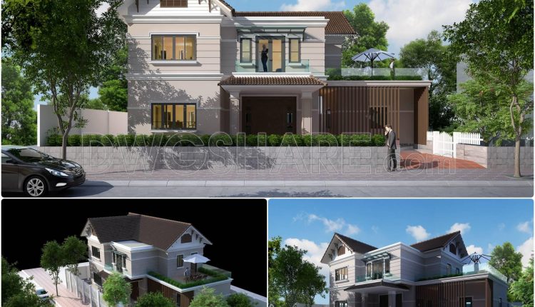 908. 2-story Family House Concept Design – Cad Drawings & 3d Renders (2)