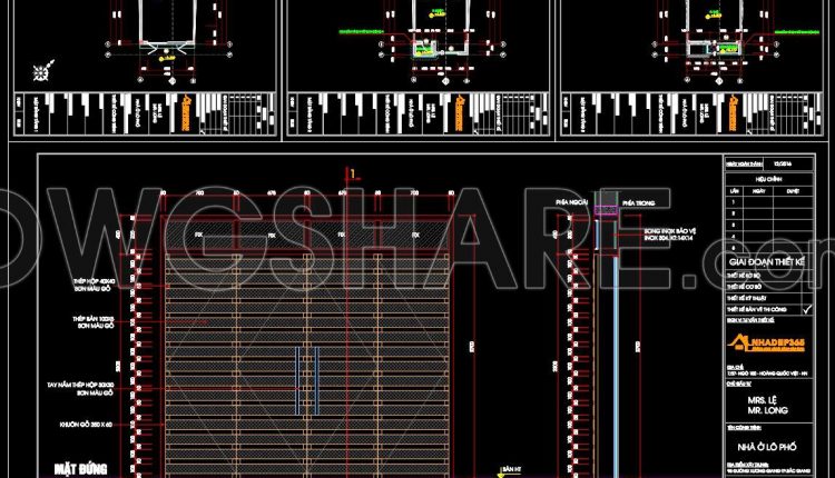 912. Download Complete Cad Drawings Of A 3-storey House (4,2m X 13m) – Full Architecture (7)
