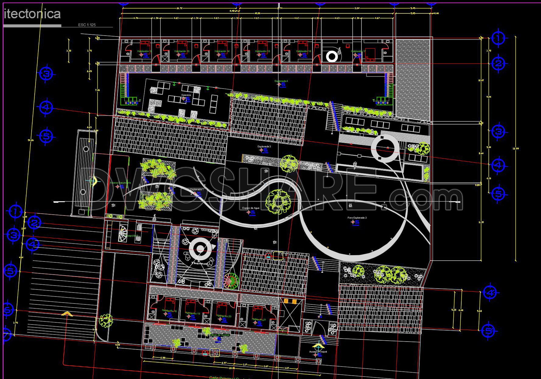 151. Download Coetzalan Hotel Architectural Drawing Autocad Dwg (5)