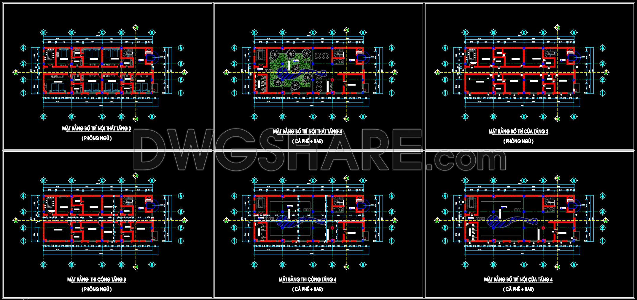 152. Download Complete 5-story Mini Hotel Cad Drawings – Architecture & Structure (31 × 53 M) (3)