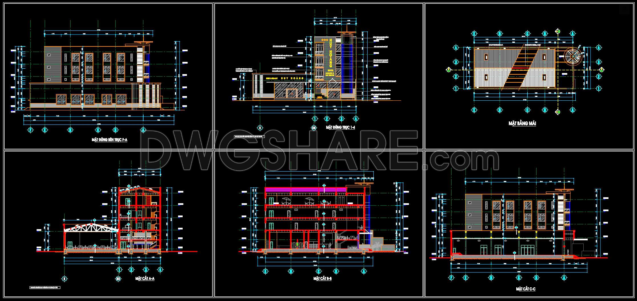 152. Download Complete 5-story Mini Hotel Cad Drawings – Architecture & Structure (31 × 53 M) (4)