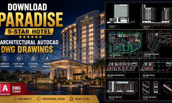 153. Download Paradise 5-Star Hotel Architectural AutoCAD DWG Drawings