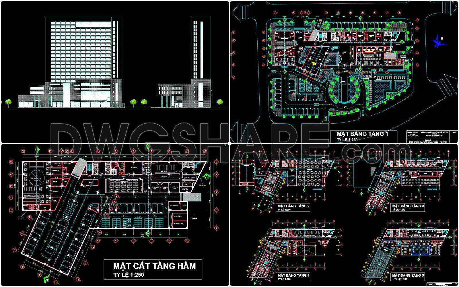 153. Download Paradise 5-star Hotel Architectural Autocad Dwg Drawings (2)
