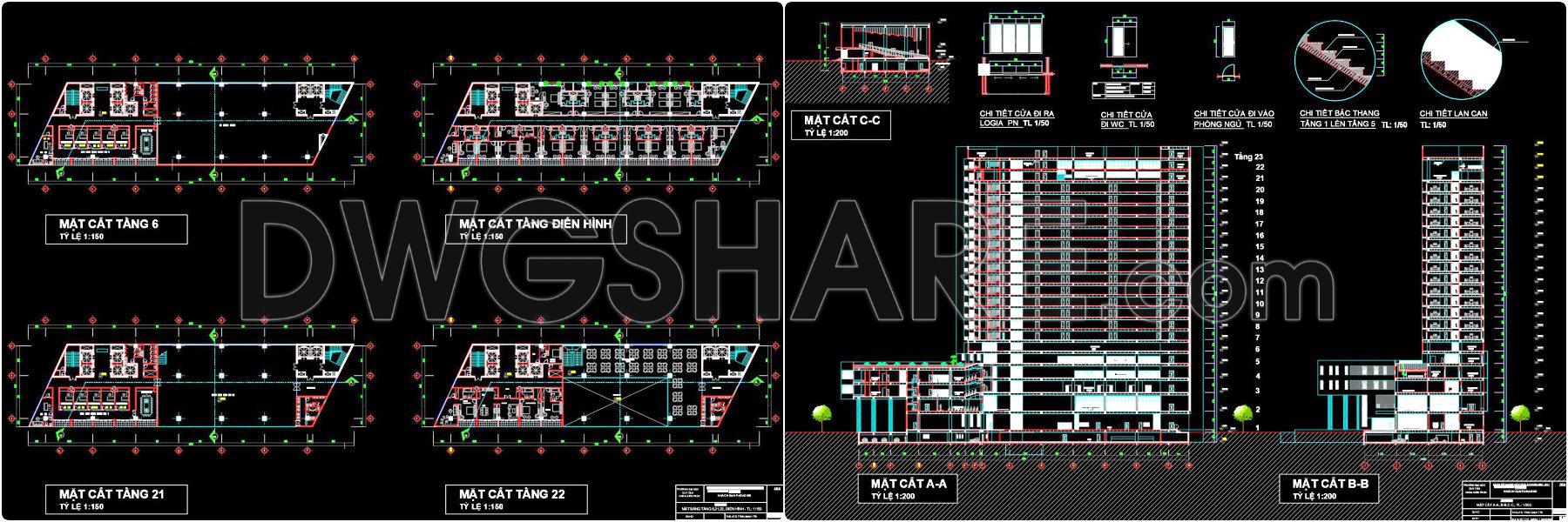 153. Download Paradise 5-star Hotel Architectural Autocad Dwg Drawings (3)