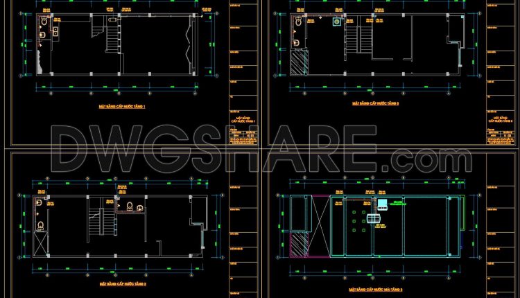 173. Plumbing System Design DWG for 3-Storey House (3)