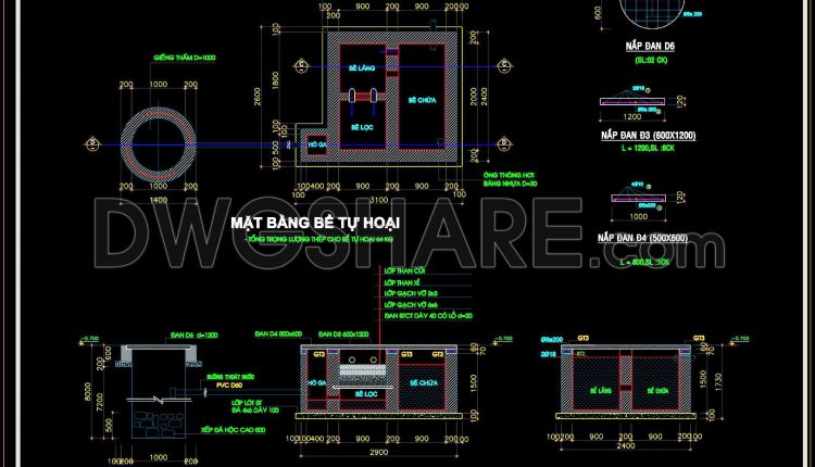 174. Residential MEP Plumbing CAD Drawings – Water Supply, Drainage and Septic Tank System (1)