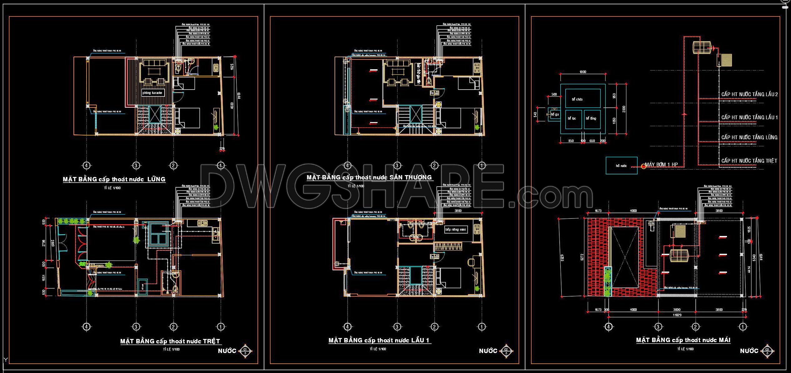 175. Complete Water Supply and Drainage CAD Drawings for House (1)
