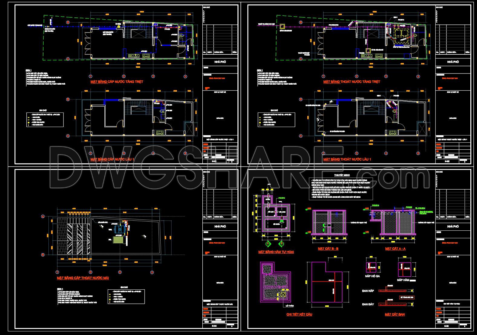 176. Complete House MEP CAD Drawings – Electrical, Lighting, Water Supply and Drainage Design (2)