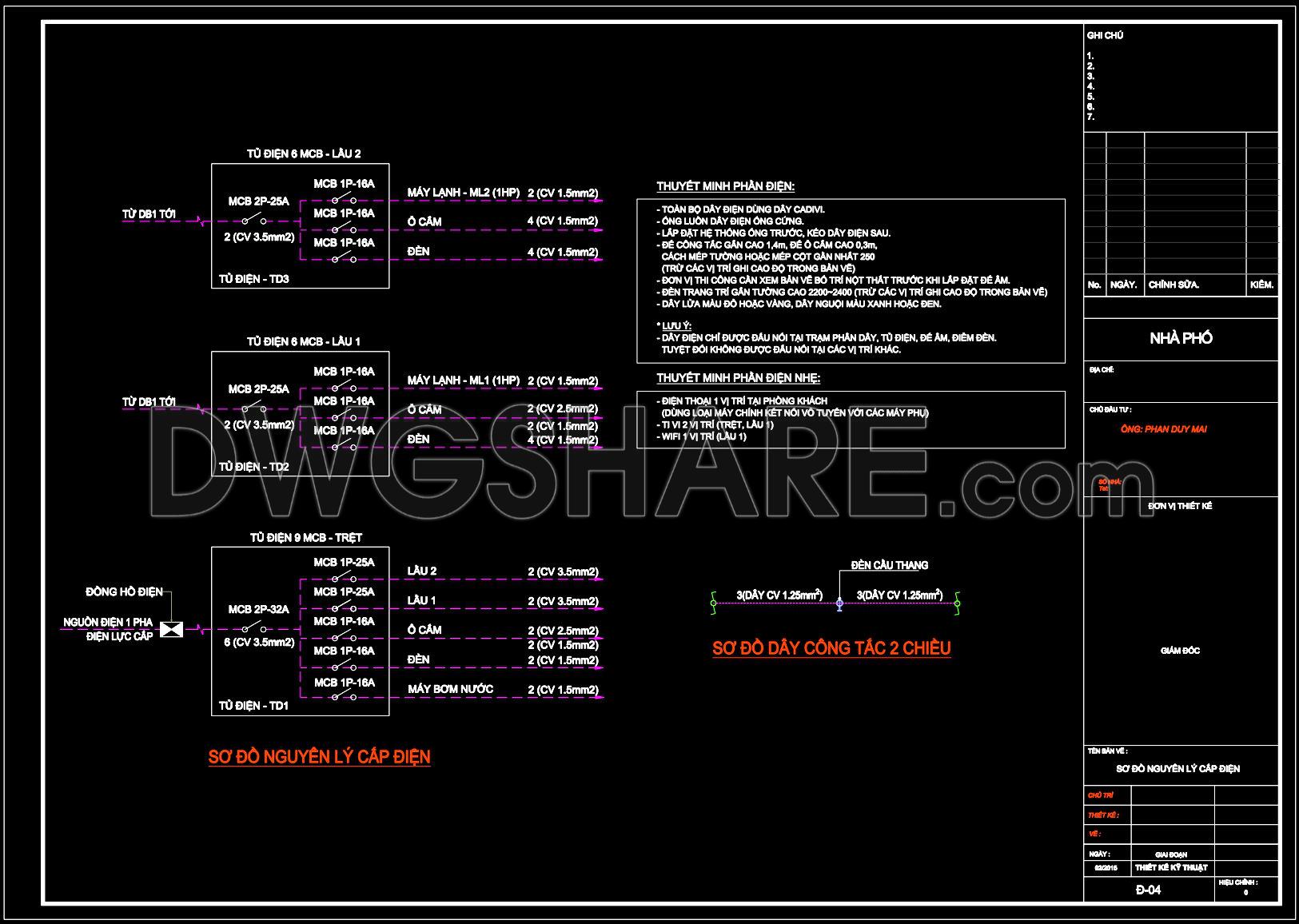 176. Complete House MEP CAD Drawings – Electrical, Lighting, Water Supply and Drainage Design (3)