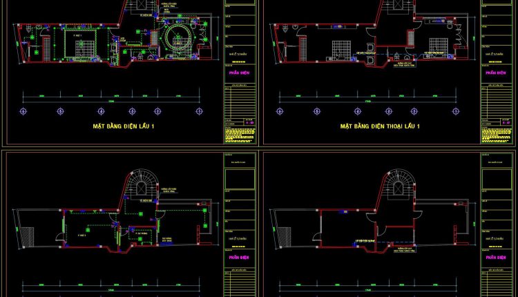 185. Complete Residential Electrical, Lighting and Communication System CAD Drawings DWG (2)