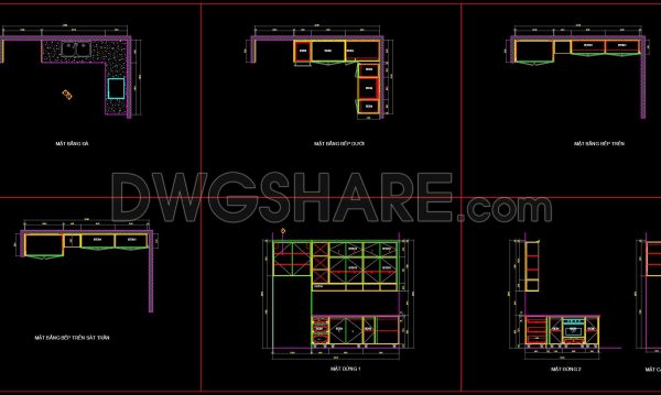 1 month ago
                

                
             175254. Free DWG Files of Modern Kitchen Cabinet Technical Details