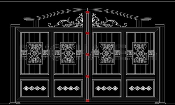 2 months ago
                

                
             114273. Download Luxury Four-Panel Villa Gate CAD Drawing