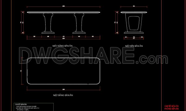 1 month ago
                

                
             73274. Contemporary Dining Table Technical Drawing with Dimensions