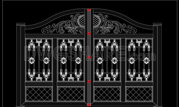 1 month ago
                

                
             79274. Luxury European Villa Gate CAD Drawing