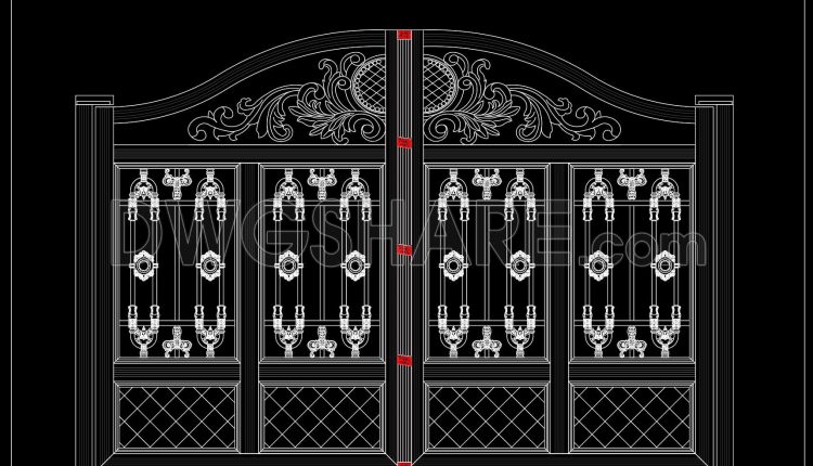 274.-luxury-european-villa-gate-cad-drawing