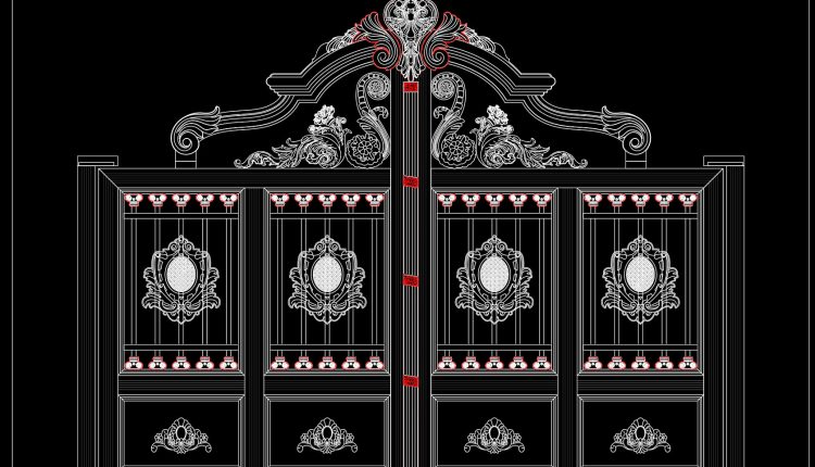 277.-download-luxury-floral-villa-gate-cad-drawing-elegant-european-style-entrance